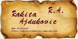 Rakita Ajduković vizit kartica